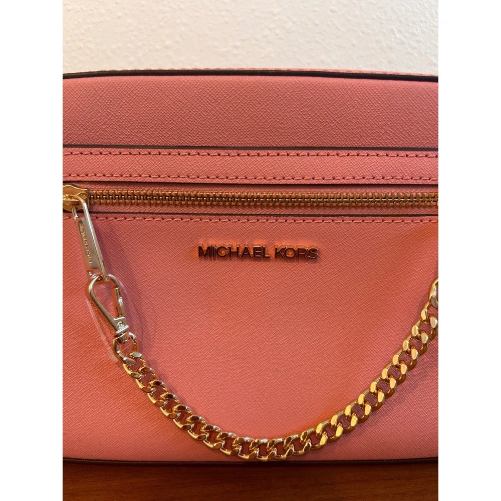 Michael Kors Jet Set Large EW Chain Crossbody Bag Primrose Pink